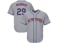#29  Devin Mesoraco Men's Grey Baseball Jersey - Road New York Mets Cool Base