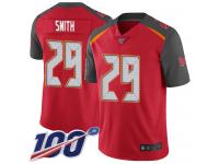 #29 Limited Ryan Smith Red Football Home Men's Jersey Tampa Bay Buccaneers Vapor Untouchable 100th Season