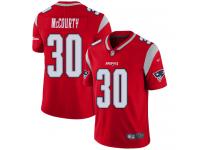#30 Limited Jason McCourty Red Football Men's Jersey New England Patriots Inverted Legend