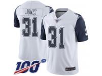 #31 Limited Byron Jones White Football Men's Jersey Dallas Cowboys Rush Vapor Untouchable 100th Season