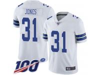 #31 Limited Byron Jones White Football Road Men's Jersey Dallas Cowboys Vapor Untouchable 100th Season