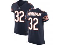 #32 Elite David Montgomery Navy Blue Football Home Men's Jersey Chicago Bears Vapor Untouchable