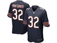 #32 Game David Montgomery Navy Blue Football Home Youth Jersey Chicago Bears