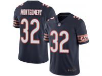 #32 Limited David Montgomery Navy Blue Football Home Men's Jersey Chicago Bears Vapor Untouchable