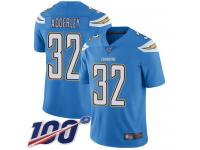 #32 Limited Nasir Adderley Electric Blue Football Alternate Men's Jersey Los Angeles Chargers Vapor Untouchable 100th Season