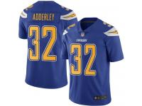 #32 Limited Nasir Adderley Electric Blue Football Men's Jersey Los Angeles Chargers Rush Vapor Untouchable