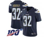 #32 Limited Nasir Adderley Navy Blue Football Home Men's Jersey Los Angeles Chargers Vapor Untouchable 100th Season