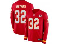 #32 Limited Tyrann Mathieu Red Football Youth Jersey Kansas City Chiefs Therma Long Sleeve