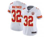 #32 Limited Tyrann Mathieu White Football Road Women's Jersey Kansas City Chiefs Vapor Untouchable