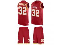 #32 Tyrann Mathieu Red Football Men's Jersey Kansas City Chiefs Tank Top Suit