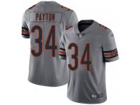 #34 Limited Walter Payton Silver Football Men's Jersey Chicago Bears Inverted Legend Vapor Rush
