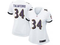 #34 Lorenzo Taliaferro Baltimore Ravens Road Jersey _ Nike Women's White NFL Game