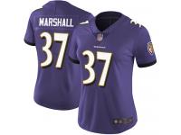 #37 Baltimore Ravens Iman Marshall Limited Women's Home Purple Jersey Football Vapor Untouchable