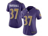 #37 Baltimore Ravens Iman Marshall Limited Women's Purple Jersey Football Rush Vapor Untouchable