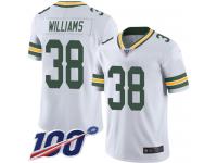 #38 Limited Tramon Williams White Football Road Youth Jersey Green Bay Packers Vapor Untouchable 100th Season