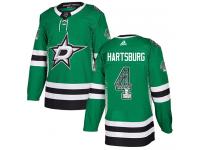 #4 Authentic Craig Hartsburg Green Adidas NHL Men's Jersey Dallas Stars Drift Fashion