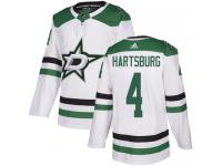 #4 Authentic Craig Hartsburg White Adidas NHL Away Men's Jersey Dallas Stars