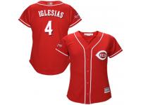 #4  Jose Iglesias Red Baseball Alternate Women's Jersey Cincinnati Reds Cool Base