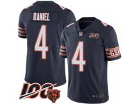 #4 Limited Chase Daniel Navy Blue Football Home Youth Jersey Chicago Bears 100th Season