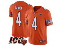 #4 Limited Chase Daniel Orange Football Alternate Youth Jersey Chicago Bears 100th Season