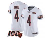 #4 Limited Chase Daniel White Football Road Women's Jersey Chicago Bears Vapor Untouchable 100th Season