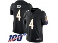 #4 Limited Sam Koch Black Football Alternate Men's Jersey Baltimore Ravens Vapor Untouchable 100th Season