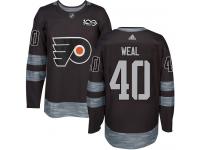 #40 Authentic Jordan Weal Black Adidas NHL Men's Jersey Philadelphia Flyers 1917-2017 100th Anniversary