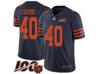 #40 Limited Gale Sayers Navy Blue Football Youth Jersey Chicago Bears Rush Vapor Untouchable 100th Season