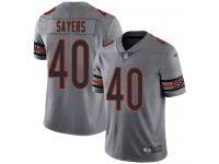 #40 Limited Gale Sayers Silver Football Youth Jersey Chicago Bears Inverted Legend Vapor Rush