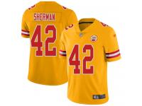 #42 Limited Anthony Sherman Gold Football Youth Jersey Kansas City Chiefs Inverted Legend Vapor Rush