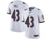#43 Baltimore Ravens Justice Hill Limited Men's Road White Jersey Football Vapor Untouchable