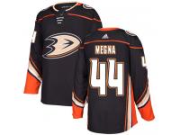 #44 Adidas Authentic Jaycob Megna Men's Black NHL Jersey - Home Anaheim Ducks