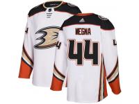 #44 Adidas Authentic Jaycob Megna Men's White NHL Jersey - Away Anaheim Ducks