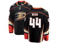 #44 Breakaway Jaycob Megna Men's Black NHL Jersey - Home Anaheim Ducks