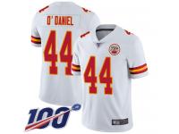 #44 Limited Dorian O'Daniel White Football Road Youth Jersey Kansas City Chiefs Vapor Untouchable 100th Season