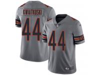 #44 Limited Nick Kwiatkoski Silver Football Men's Jersey Chicago Bears Inverted Legend Vapor Rush