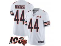 #44 Limited Nick Kwiatkoski White Football Road Men's Jersey Chicago Bears Vapor Untouchable 100th Season