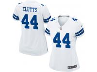 #44 Tyler Clutts Dallas Cowboys Road Jersey _ Nike Women's White NFL Game