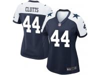 #44 Tyler Clutts Throwback Dallas Cowboys Alternate Jersey _ Nike Women's Navy Blue NFL Game