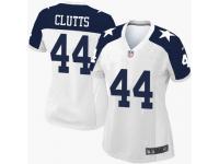 #44 Tyler Clutts Throwback Dallas Cowboys Alternate Jersey _ Nike Women's White NFL Game