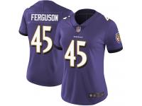 #45 Baltimore Ravens Jaylon Ferguson Limited Women's Home Purple Jersey Football Vapor Untouchable