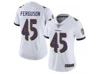 #45 Baltimore Ravens Jaylon Ferguson Limited Women's Road White Jersey Football Vapor Untouchable