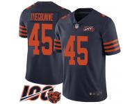 #45 Limited Joel Iyiegbuniwe Navy Blue Football Youth Jersey Chicago Bears Rush Vapor Untouchable 100th Season