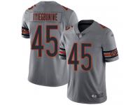 #45 Limited Joel Iyiegbuniwe Silver Football Youth Jersey Chicago Bears Inverted Legend Vapor Rush