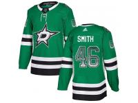#46 Authentic Gemel Smith Green Adidas NHL Men's Jersey Dallas Stars Drift Fashion