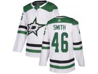 #46 Authentic Gemel Smith White Adidas NHL Away Men's Jersey Dallas Stars