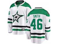 #46 Breakaway Gemel Smith White NHL Away Men's Jersey Dallas Stars