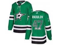 #47 Authentic Alexander Radulov Green Adidas NHL Men's Jersey Dallas Stars Drift Fashion