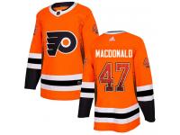 #47 Authentic Andrew MacDonald Orange Adidas NHL Men's Jersey Philadelphia Flyers Drift Fashion