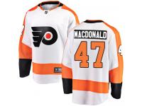 #47 Breakaway Andrew MacDonald White NHL Away Men's Jersey Philadelphia Flyers